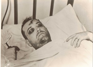 Ken Morris after beating
