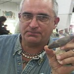 The show offered visitors the chance to make stone cutting tools similar to those uses in Michigan thousands of years ago