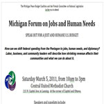 Watch our webcast of the Michigan Forum on Jobs and Human Needs