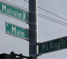 Poem/a/day:Corner of Malcolm X, M.L.K., and Complacency
