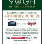 Sign up to do Yoga in the Outfield – Sat., June 21, 9 – 10:30 a.m.