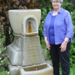Elizabeth Homer, author, outside of the Turner-Dodge Home